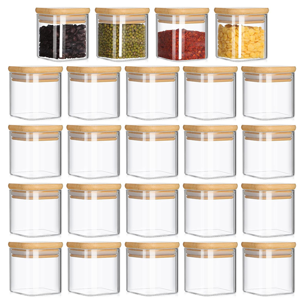 Food Storage Glass Container Set - 4oz 6Packs glazen potten set met