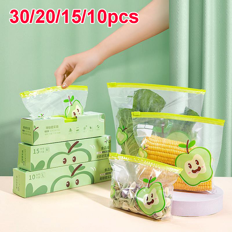 Food Storage Zipper Bags - Herbruikbare zak met ritssluiting Transparante opbergzak