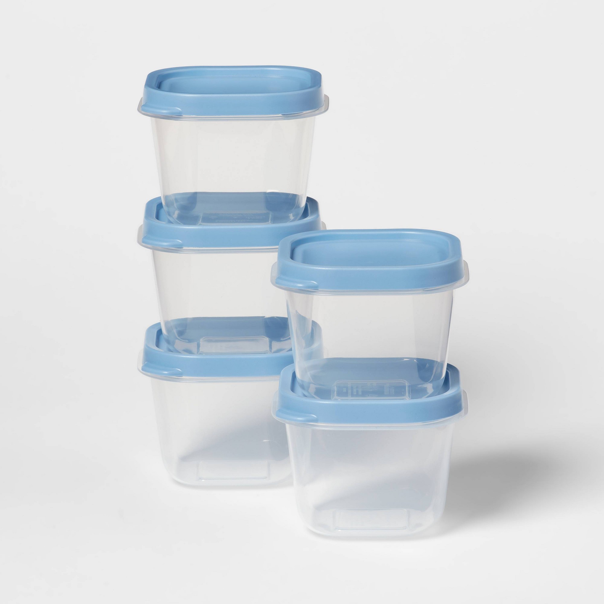 Food Storage Meal Prep - 10-delige set blauwe plastic voedselbewaarcontainers met