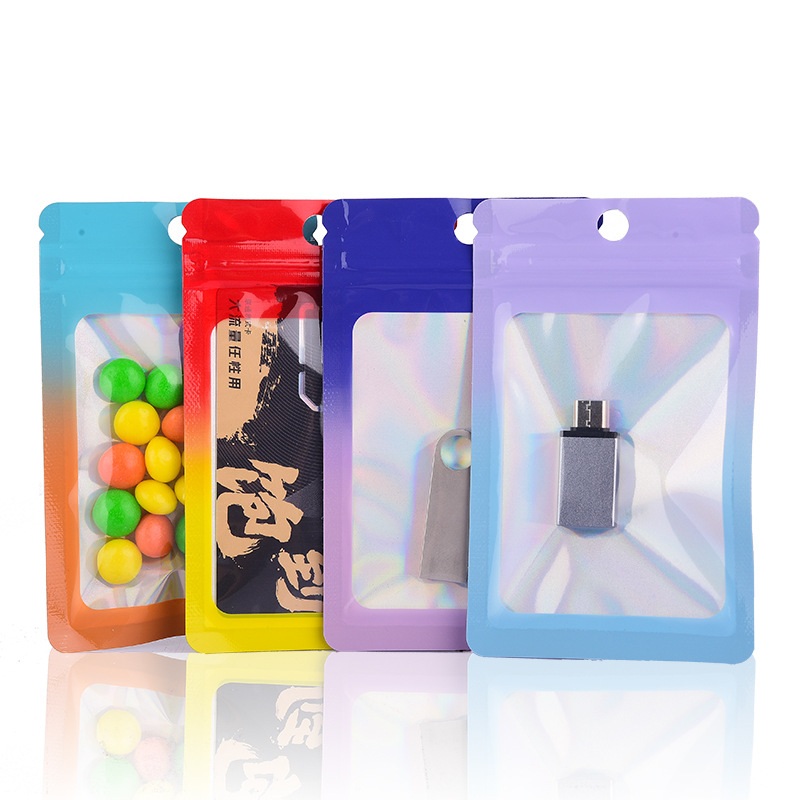 Food Storage Bags Zip Lock Pouch - 1000 Stuks Laser Kleurverloop Ritssluitingszakken Plastic