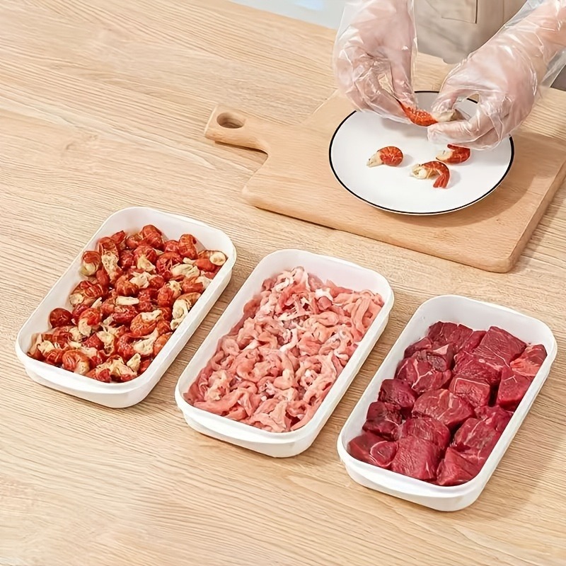 Food Storage Boxes With Lids - 1/3/10PC Draagbare Koelkast Vlees Vershoudbox Voedselconserveringscontainer