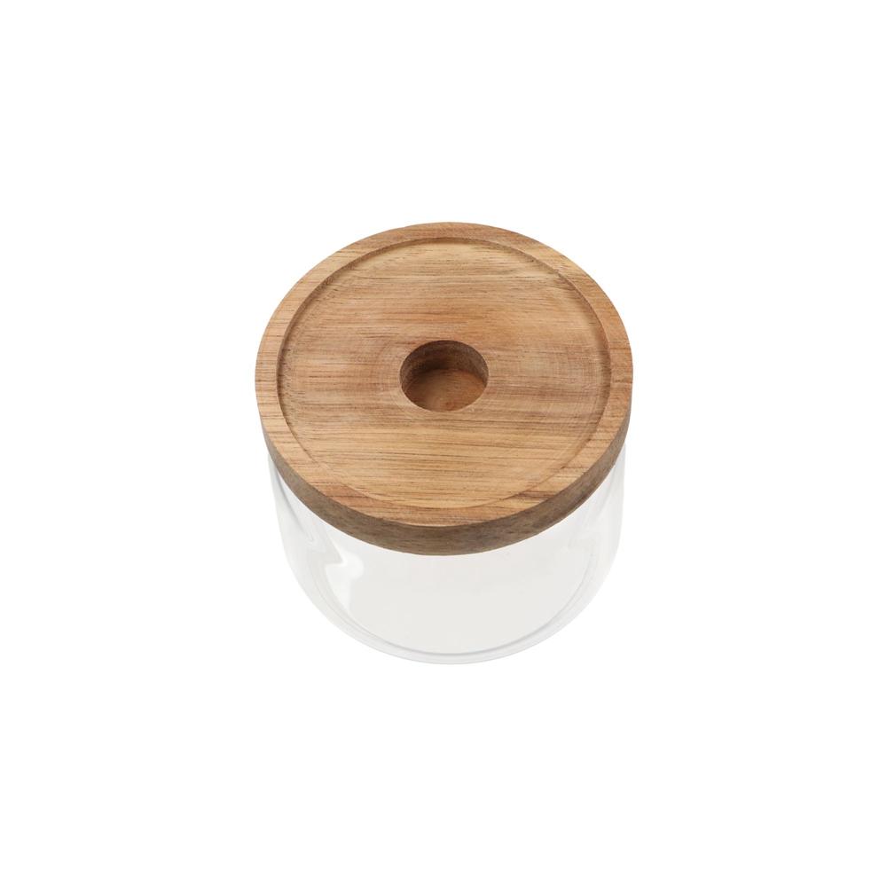 Food Storage Glass Container Set - Multifunctionele glazen voorraadpot met houten deksel,