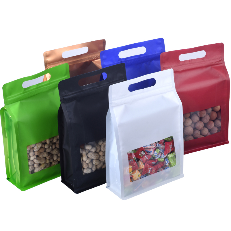 Food Storage Bags Zip Lock Pouch - Kleurlaser opstaande zakjes Vierkante verpakkingszak Ritssluitingszakken