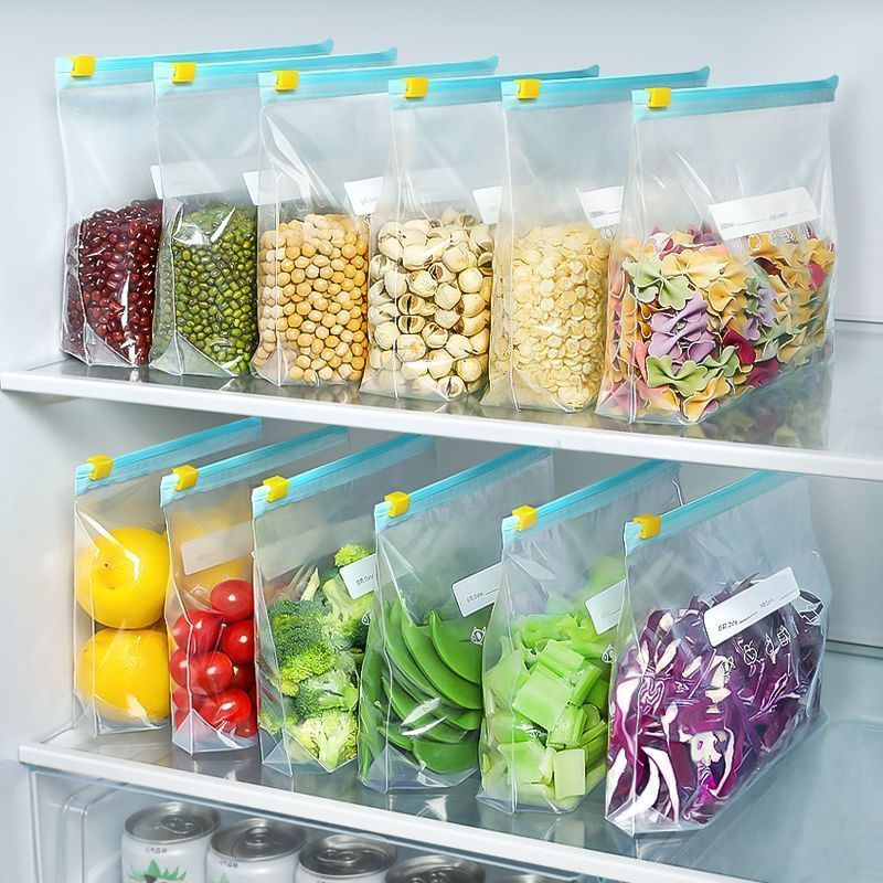 Food Storage Zipper Bags - 100 Stuks Slider Gallon Voedsel Opslag