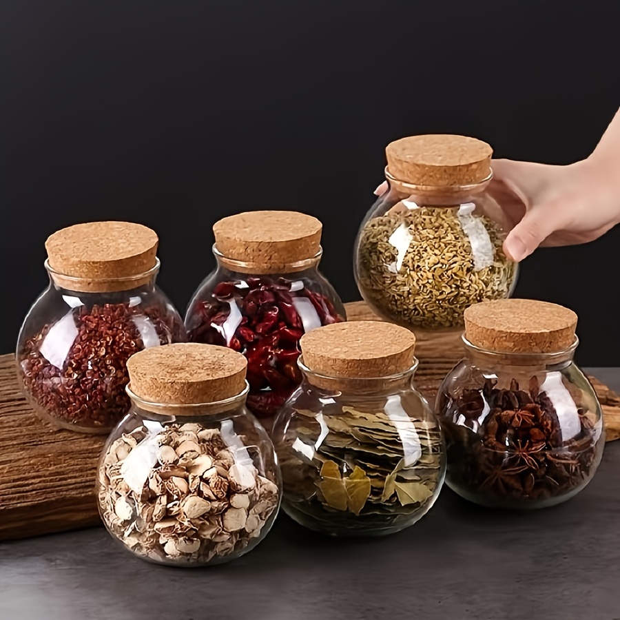 Food Storage Glass Container Set - 500Ml Heldere Glazen Opslagbus, Ronde Decoratieve