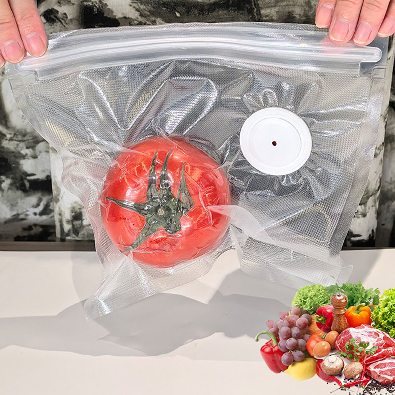 Food Storage Zipper Bags - Geüpgradede versie vacuüm voedselbewaarzakken set met