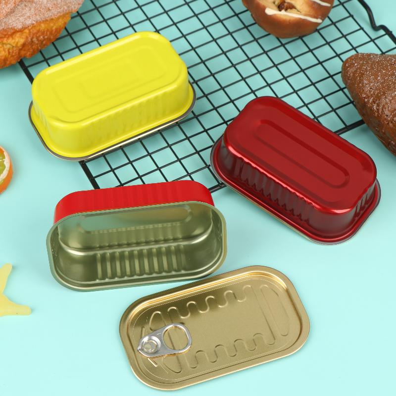 Food Storage Boxes With Lids - 2 stuks rechthoekige mini verzegelde metalen