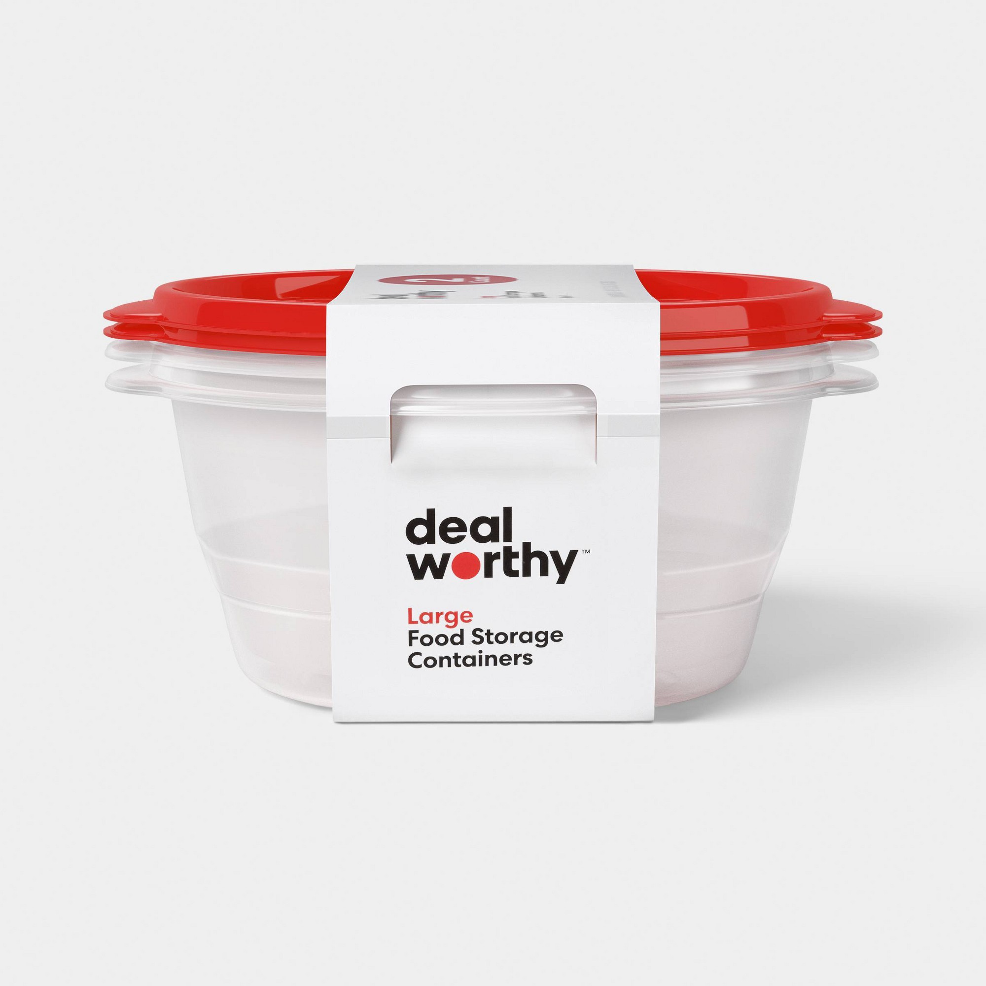 Food Storage Meal Prep - 2ct Grote Ronde Voedselbewaarcontainers 128oz Transparante