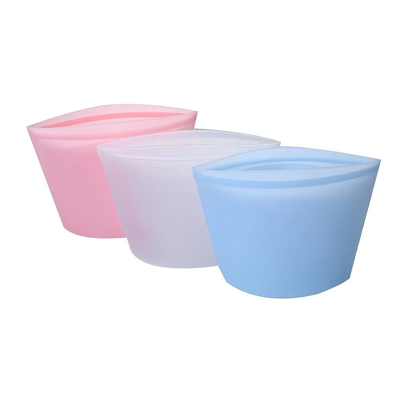 Food Storage Zipper Bags - Herbruikbare siliconen opbergzakken - Luchtdicht, lekvrij,