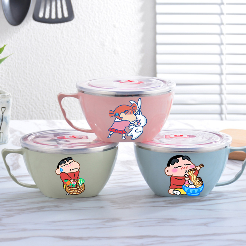 Food Storage Design - Crayon Shin-chan Noodle Bowl Roestvrijstalen kom