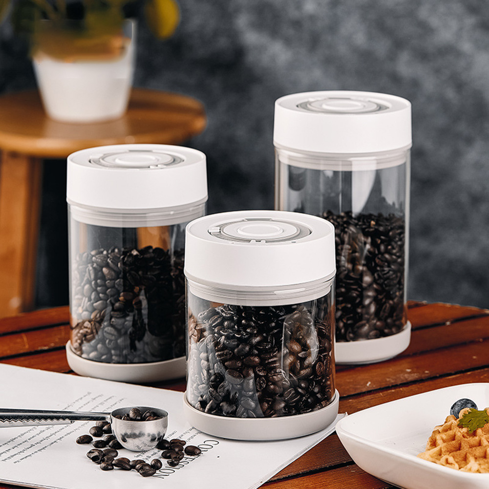 Food Storage Meal Prep - Keuken Vochtbestendig Glas Koffiebonen Pot Automatische