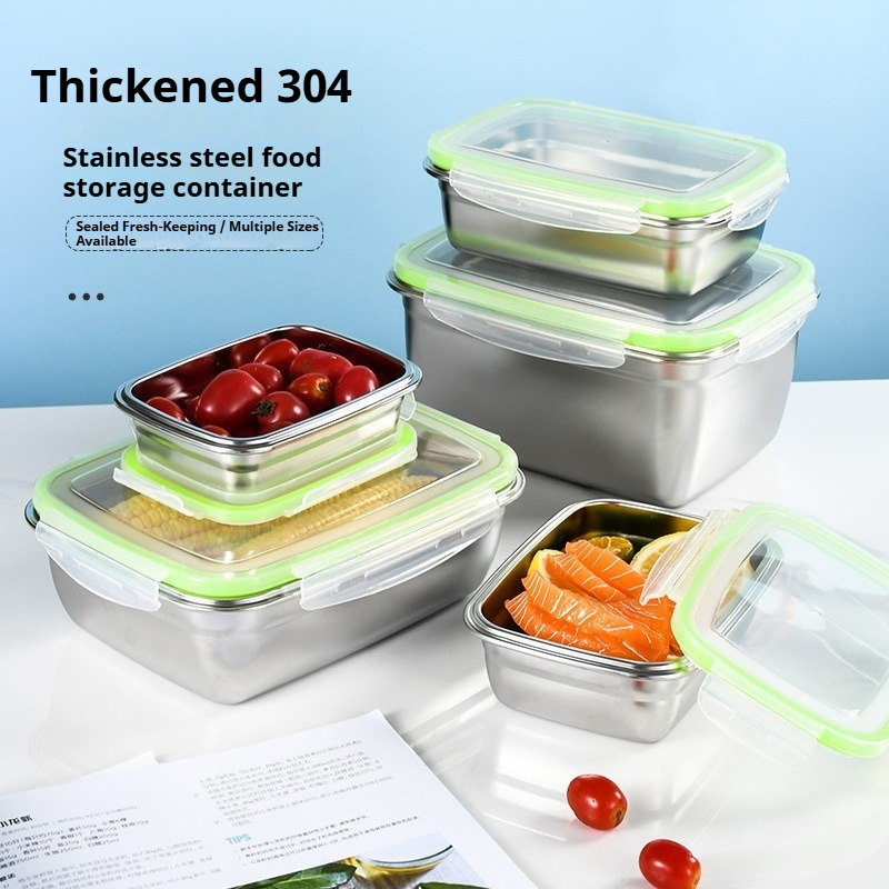 Food Storage Meal Prep - Lunchbox-set van 304 roestvrij staal met
