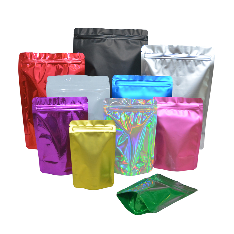 Ziploc Food Storage - 100 stuks gekleurde staande ziplock folie