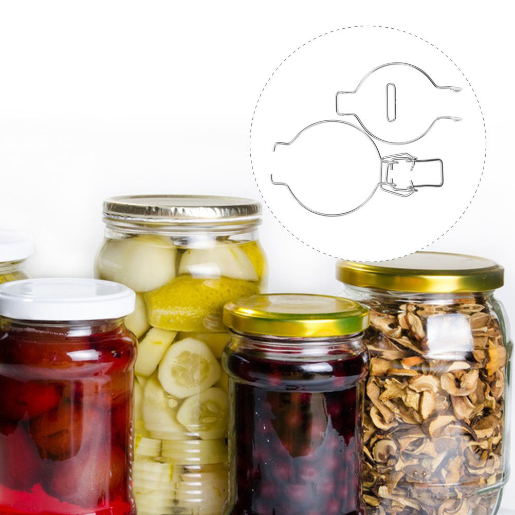 Food Storage Design - 12 stuks glazen pot draadklemmen roestvrij