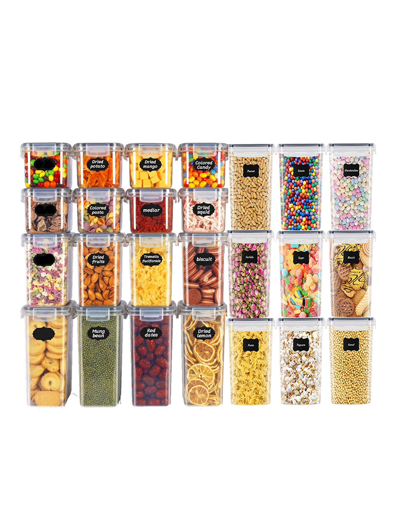Food Storage Meal Prep - 48 stuks, verzegelde voedselbewaarcontainers met deksels,