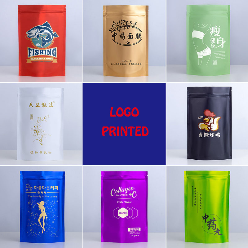 Food Storage Bags Zip Lock Pouch - Hersluitbare stand-up aluminiumfolie ritssluitingszak, op maat