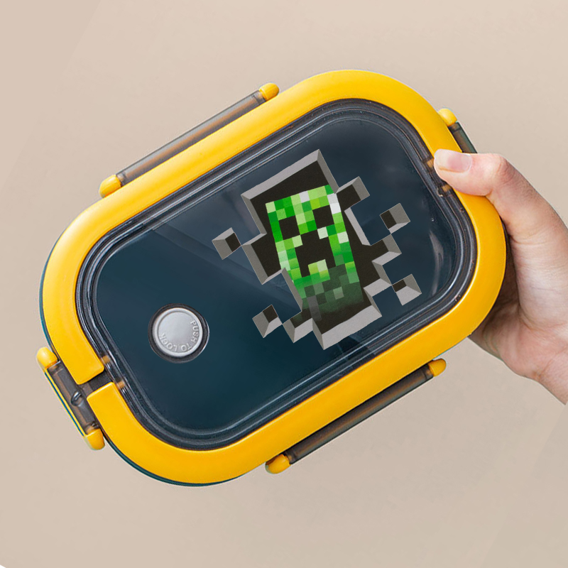 Food Storage Minecraft - Minecraft Pixels Bento Lunchbox Cartoon bedrukte