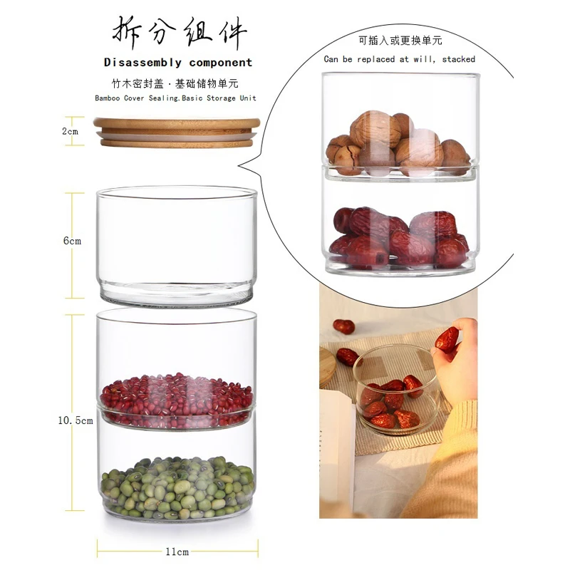 Nieuwe 1200 ml 3-laags glazen  - Food Storage Glass Container Set recensie en prijs