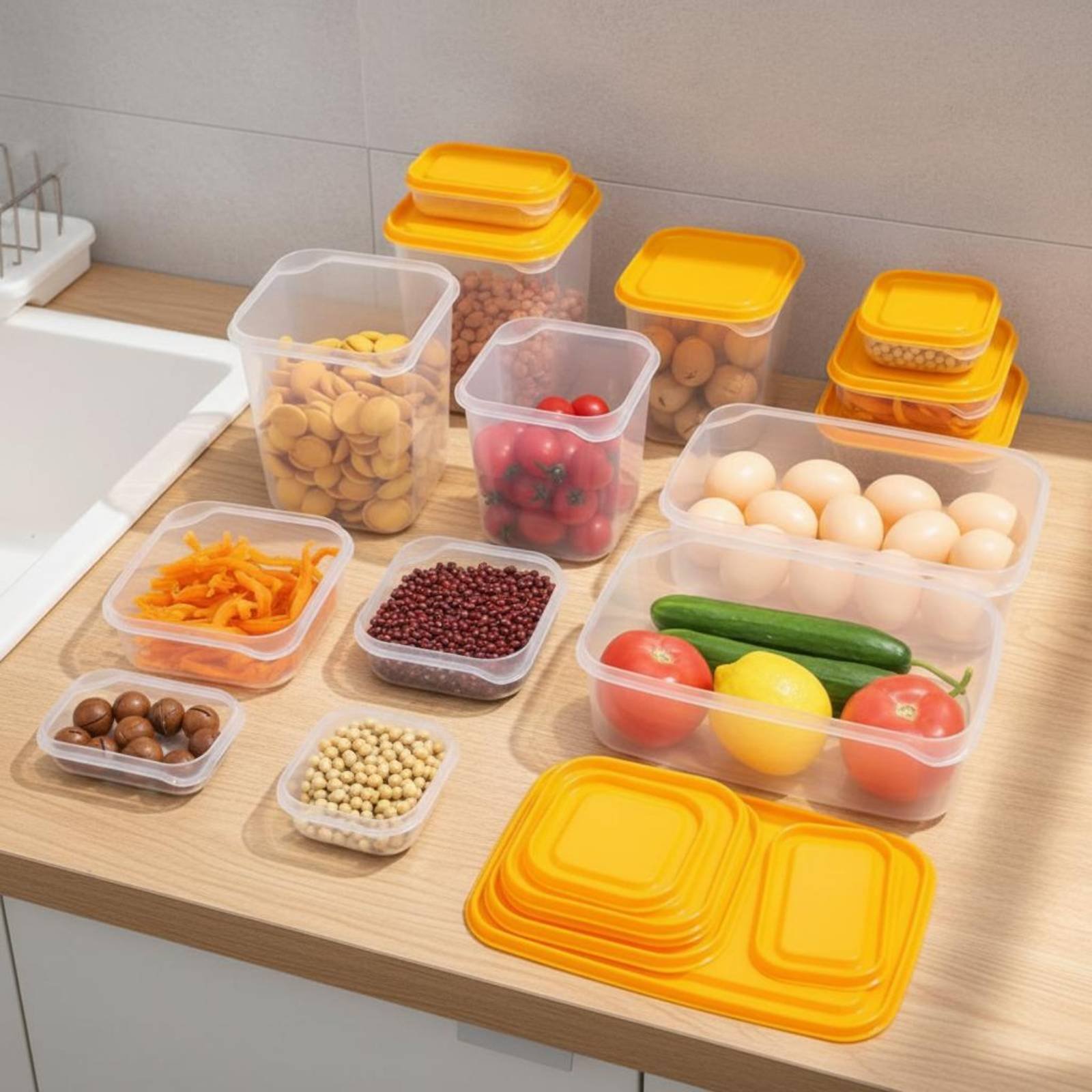 17-delige koelkast opbergbox s - Food Storage Boxes With Lids recensie en prijs