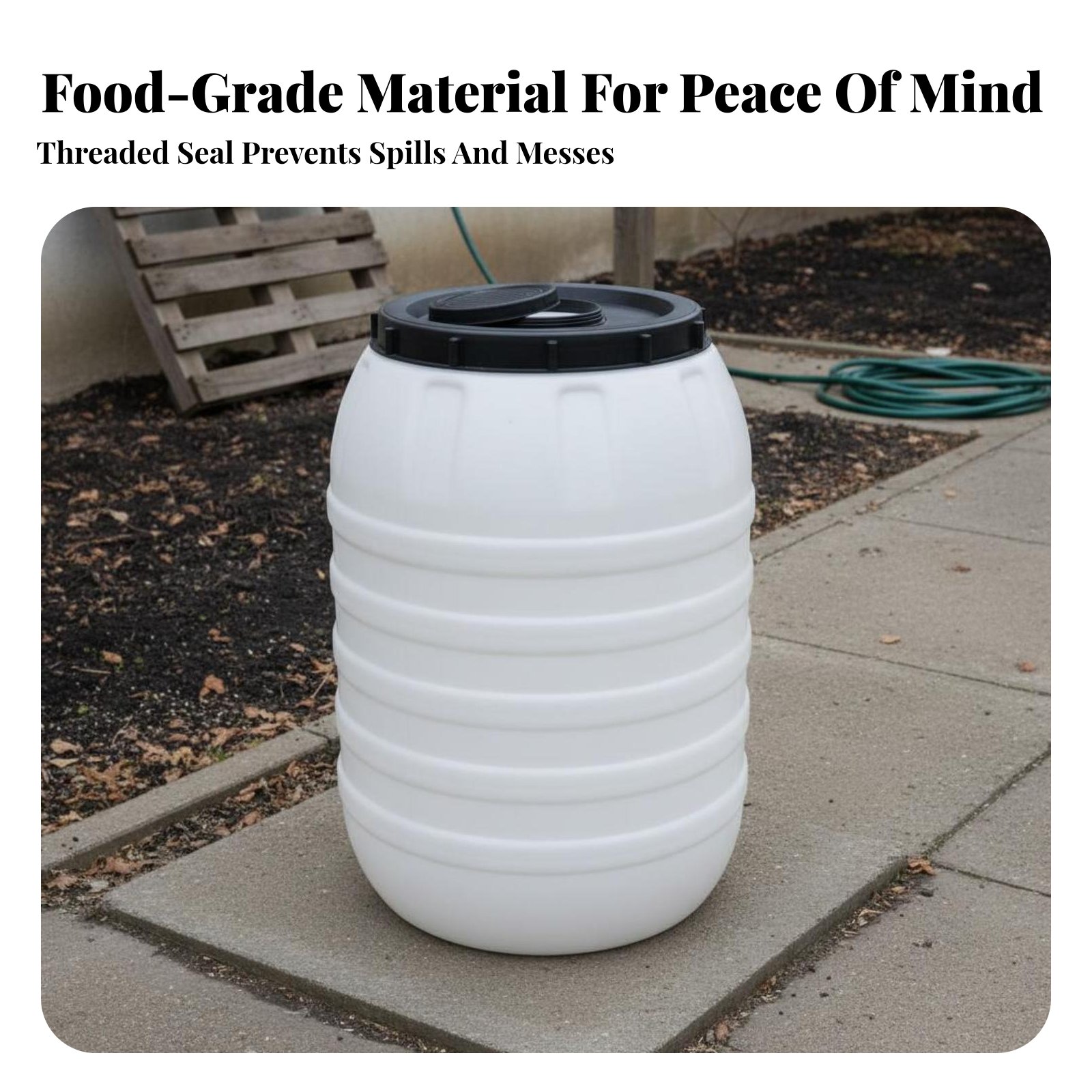 Voedselveilige kunststofvat me - Food Storage Drums recensie en prijs