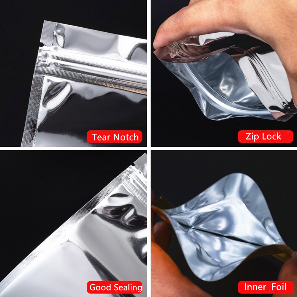 Glanzende zilveren aluminiumfo - Ziploc Food Storage recensie en prijs