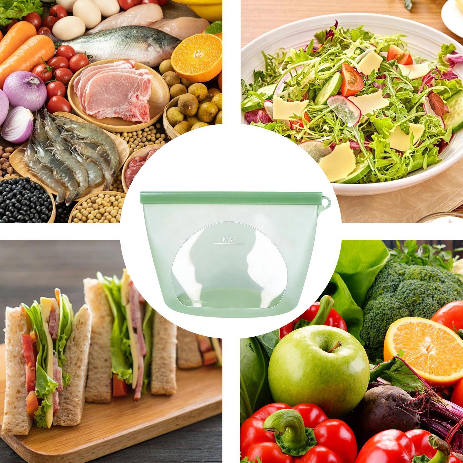 Silicone Ziplock Zakjes 1000ml - Food Storage Bags Zip Lock Pouch recensie en prijs