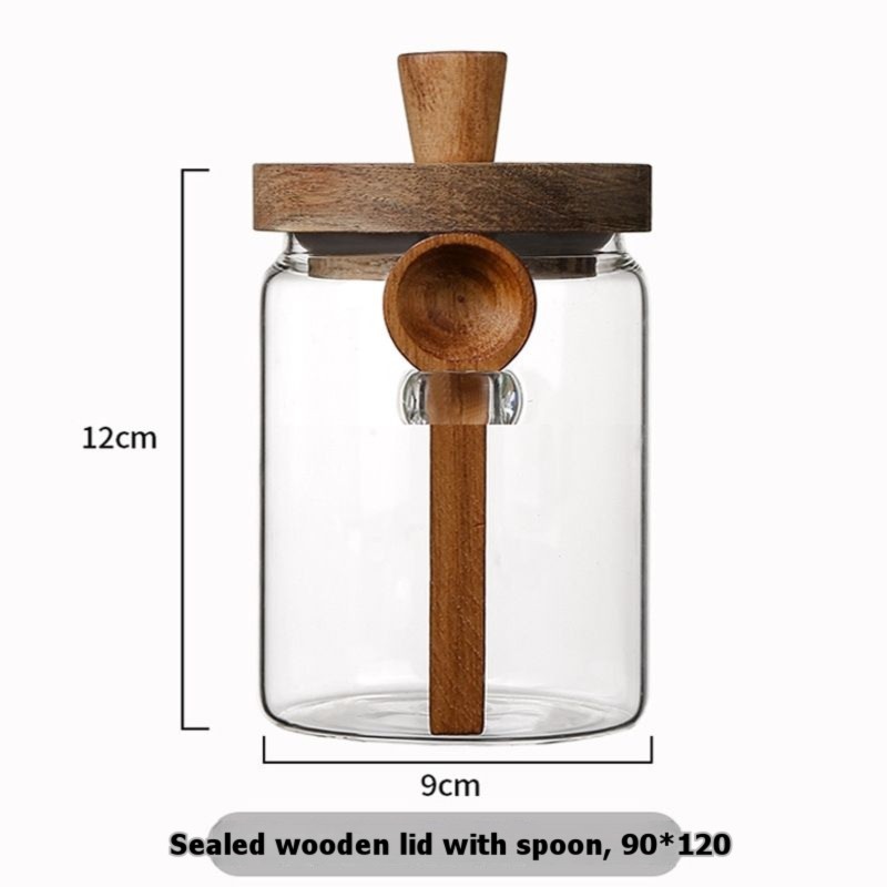 ABJI-Glazen potten met houten  - Food Storage Glass Container Set recensie en prijs