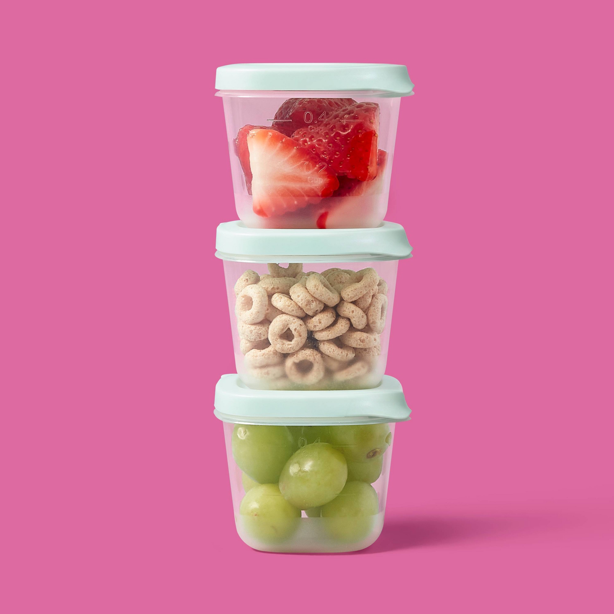 4-delige mini vierkante halve  - Food Storage Meal Prep recensie en prijs
