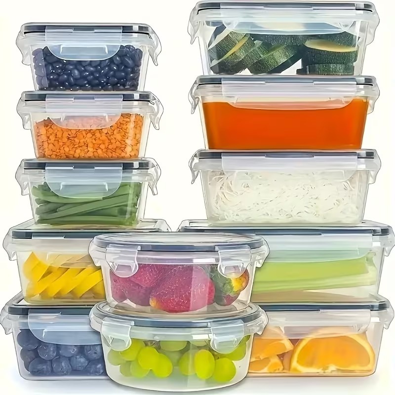 4-delige transparante voedselb - Food Storage Boxes With Lids recensie en prijs