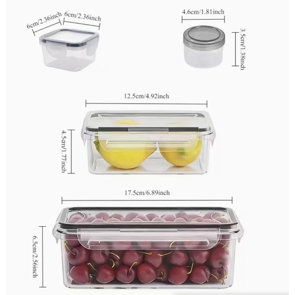 4-delige transparante voedselb - Food Storage Boxes With Lids recensie en prijs