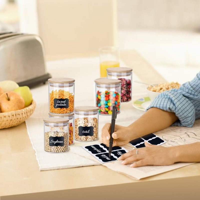 12-glazen potten set met bambo - Food Storage Glass Container Set recensie en prijs