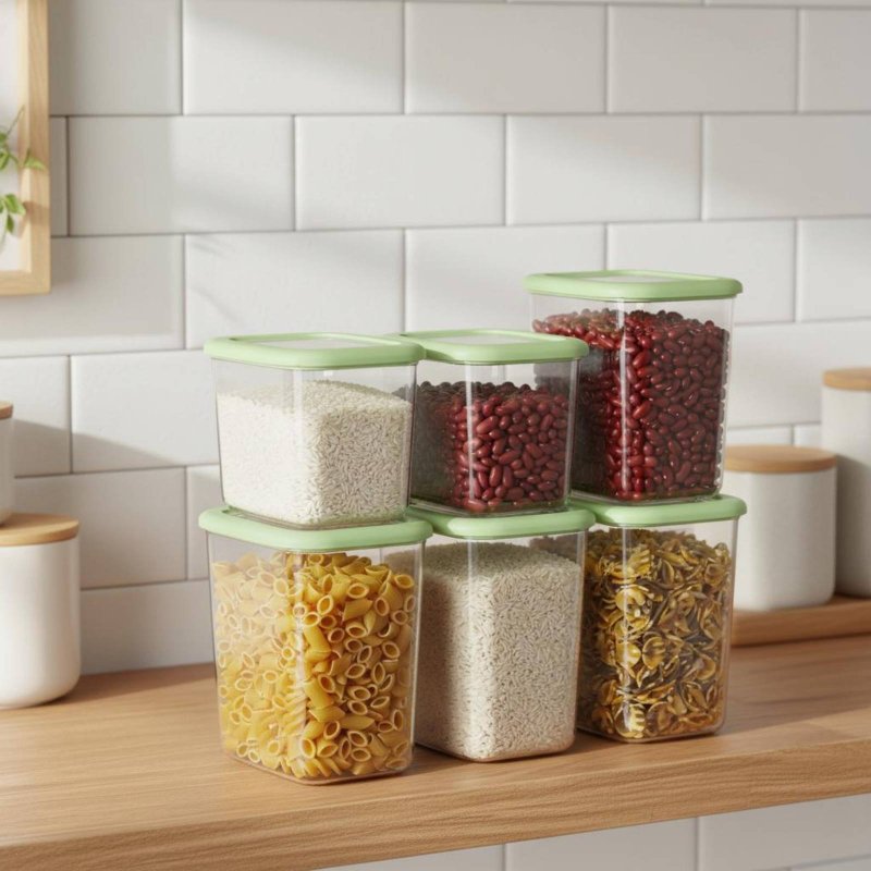 6-delige luchtdichte voedselbe - Food Storage Design recensie en prijs