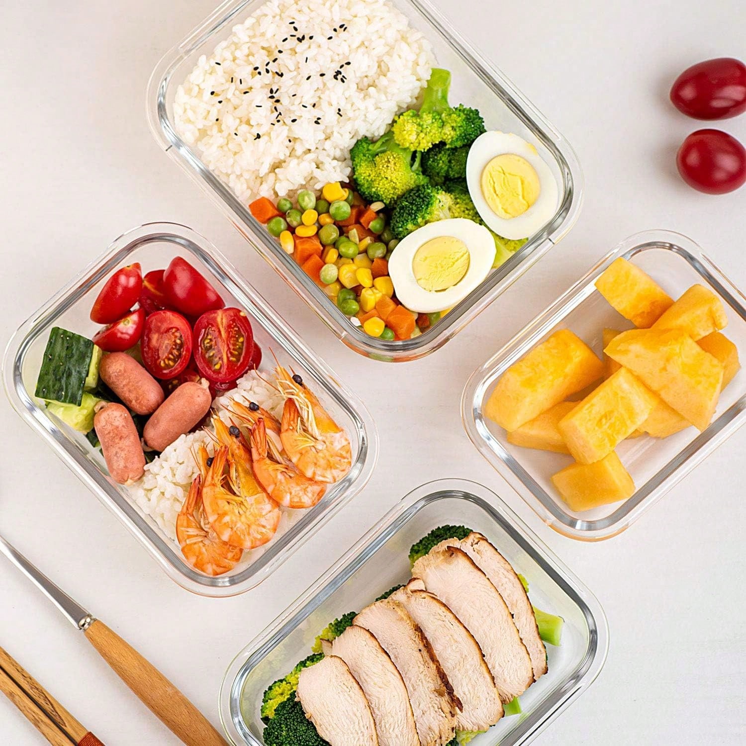 10-delige glazen voorraaddozen - Food Storage Meal Prep recensie en prijs
