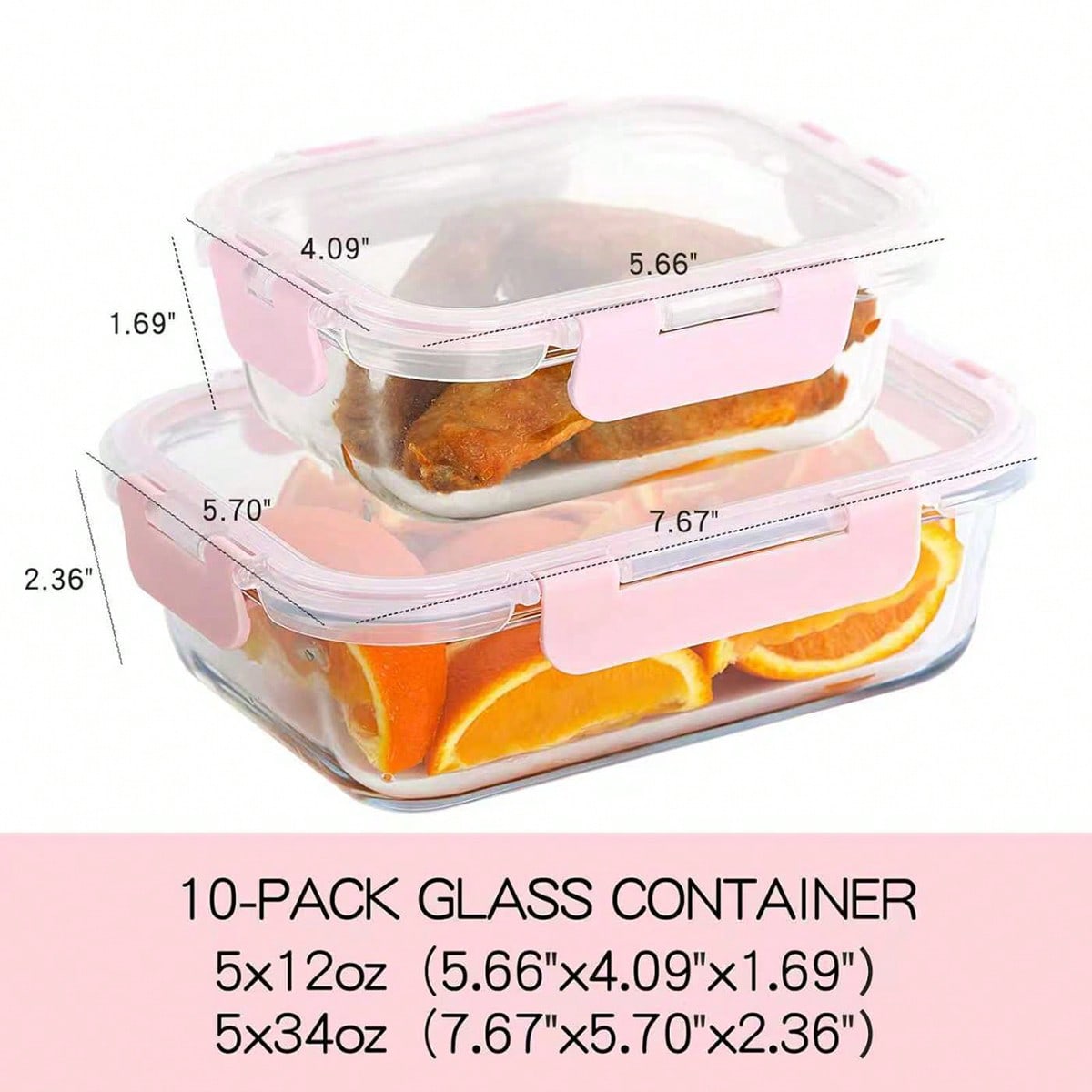 10-delige glazen voorraaddozen - Food Storage Meal Prep recensie en prijs