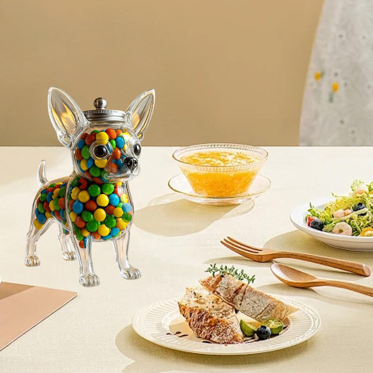 Chihuahua-vormige container vo - Food Storage Glass Container Set recensie en prijs