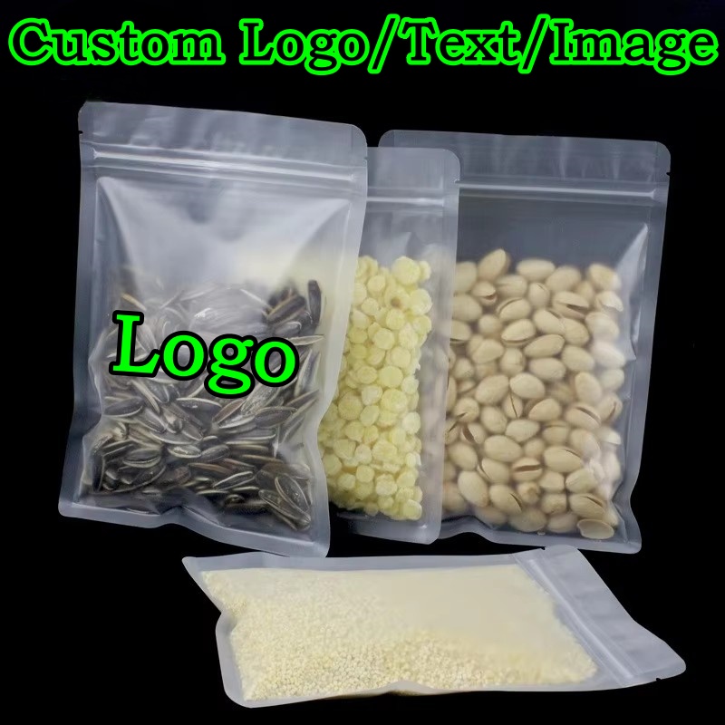 100 STKS Frosted Plastic Ziplo - Food Storage Bags Zip Lock Pouch recensie en prijs