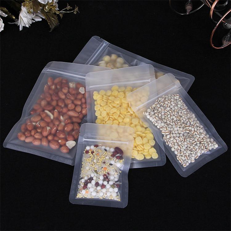 100 STKS Frosted Plastic Ziplo - Food Storage Bags Zip Lock Pouch recensie en prijs