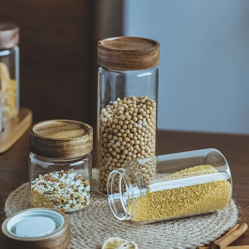 Houten Deksel Orgnizer Glas Lu - Food Storage Glass Container Set recensie en prijs