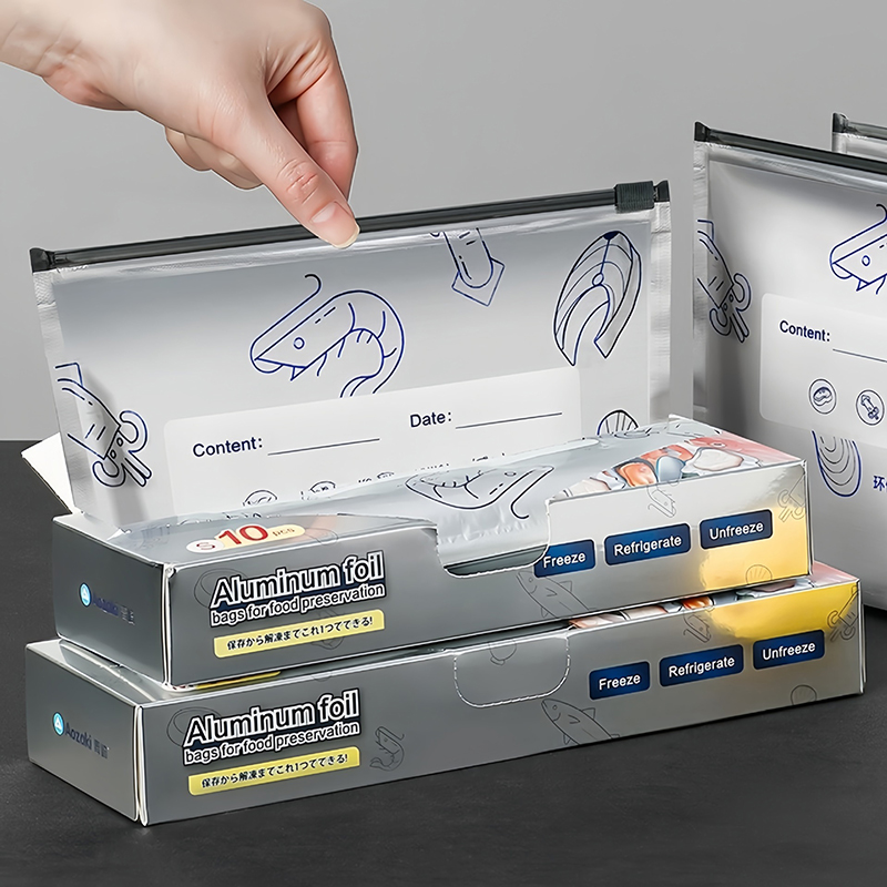 Zak met 10 grote voedselopberg - Food Storage Bags Zip Lock Pouch recensie en prijs