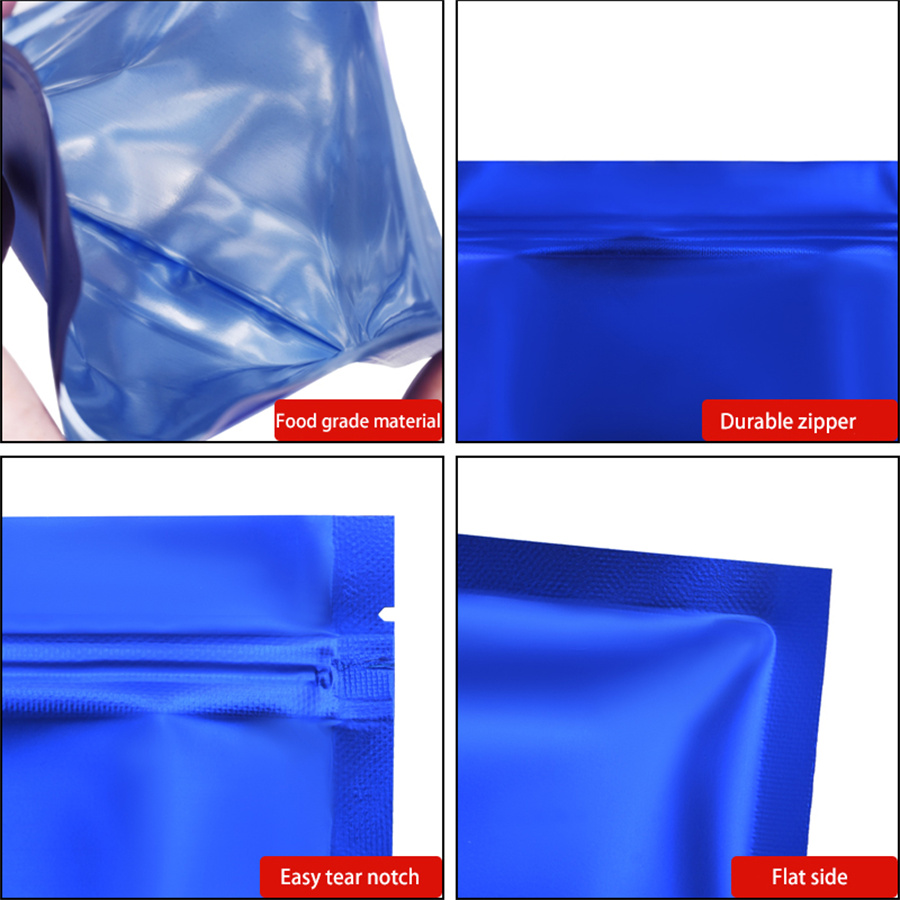 100 stuks matte blauwe folieza - Food Storage Zipper Bags recensie en prijs