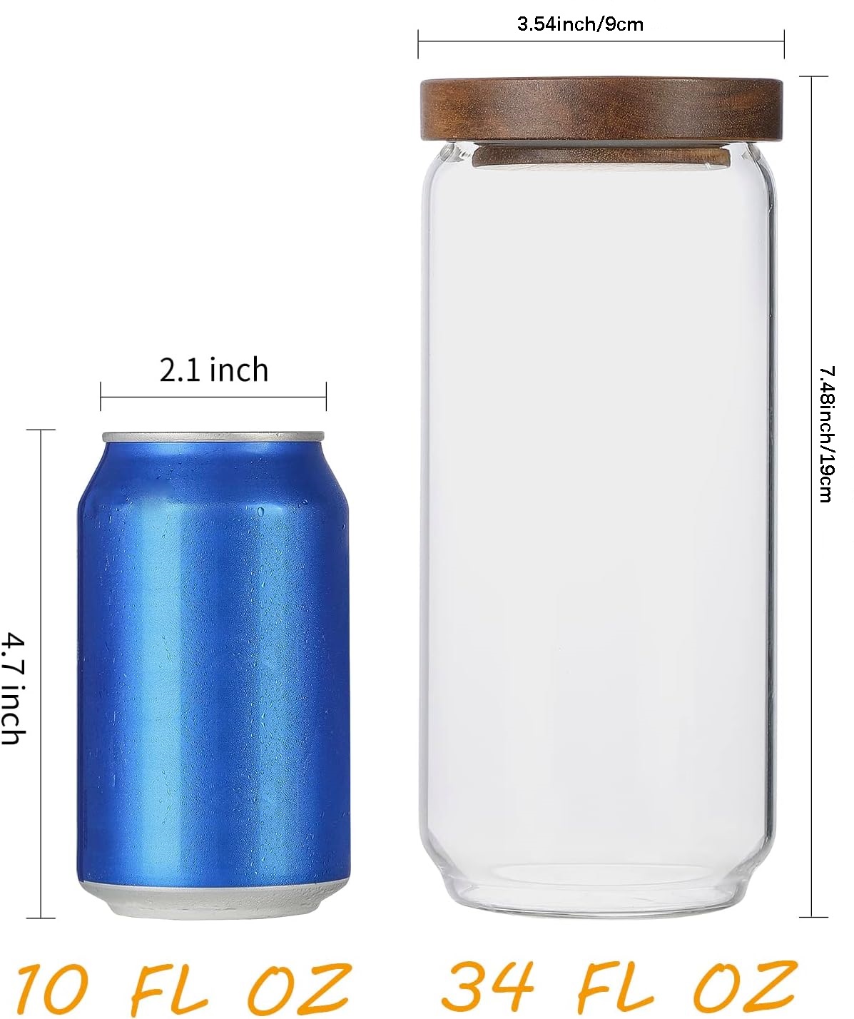 4-pack glazen potten van 34 oz - Food Storage Glass Container Set recensie en prijs