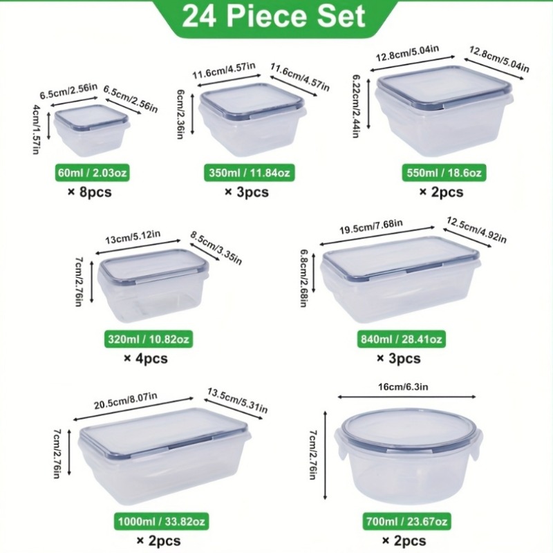 48-delige BPA-vrije voedselbew - Food Storage Meal Prep recensie en prijs