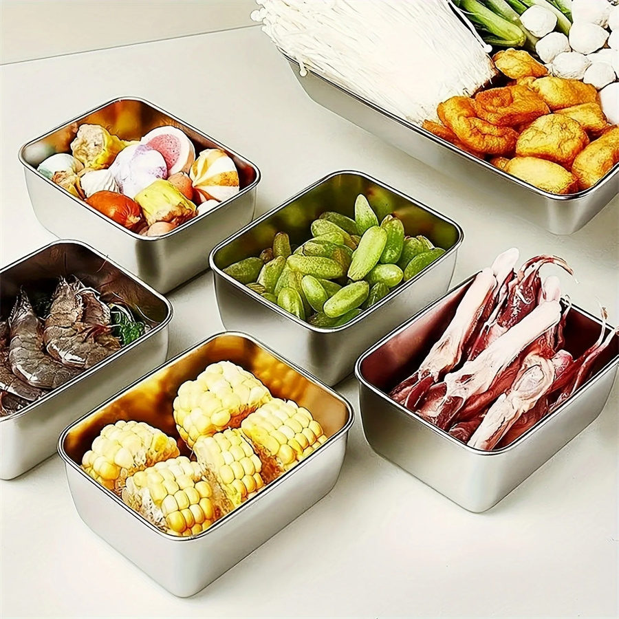 1/3/5 Stuks Rvs Voedsel Opberg - Food Storage Boxes With Lids recensie en prijs