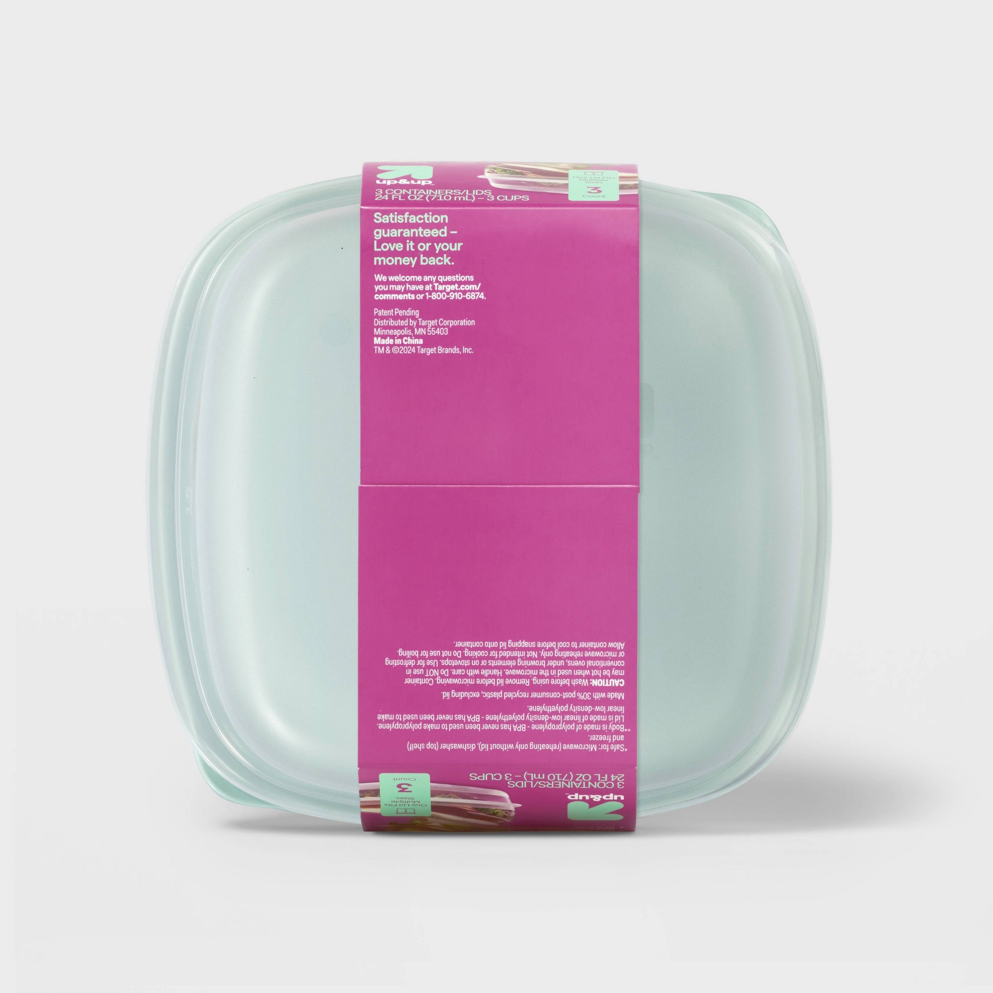 3-delige vierkante voedselopsl - Food Storage Meal Prep recensie en prijs